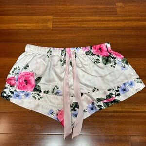 Victoria’s Secret Satin-like Sleep Pajama Shorts with Ribbon Tie